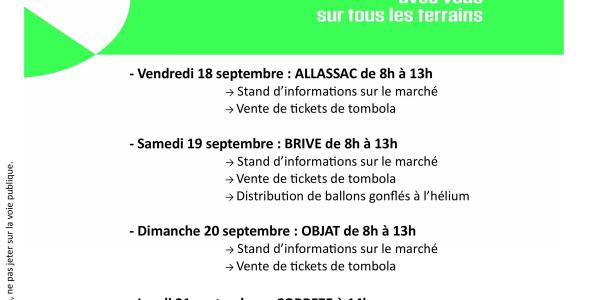 À l'occasion de la Journée mondiale Alzheimer du 21 septembre 2026, France Alzheimer Corrèze et ses partenaires organisent plusieurs rendez-vous de sensibilisation du 18 septembre au 4 octobre 2026