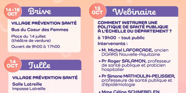 Journées de Prévention Santé en Corrèze